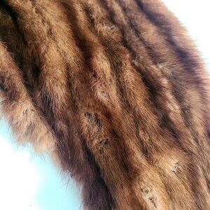 Real fur mink collar. Craft project.